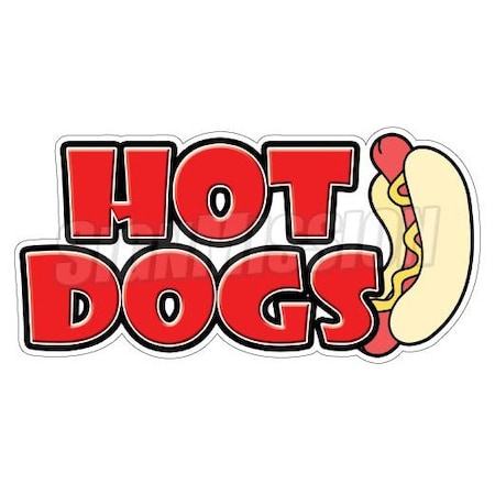 Signmission HOT DOGS I Concession Decal sign dog vendor cart trailer stand sticker, D-DC-24-Hotdogs1 D-DC-24-Hotdogs1